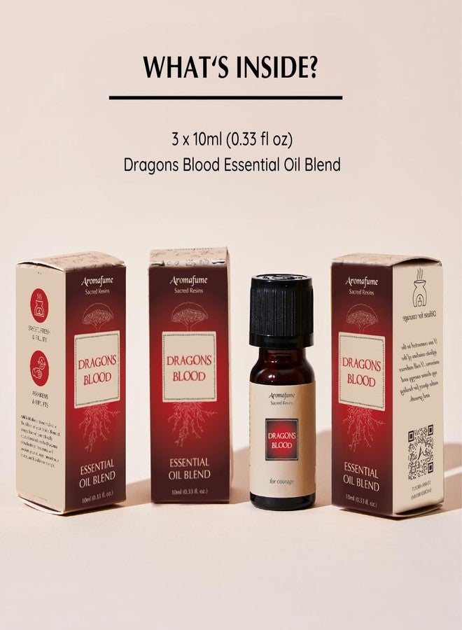 Aromafume Dragon’s Blood Resin Essential Oil Diffuser Blend by Aromafume | 3 x 10ml / 0.33 fl oz | Ideal for Spirituality & Rituals | Made with Pure Resin from Socotra | Non-Alcoholic, Non-Toxic & Vegan - Image 3